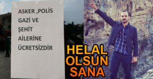 KAHRAMANLARIMIZA VE YAKINLARINA ÜCRETSİZ VERİYOR