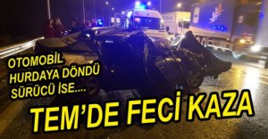 KAMYONLA ÇARPIŞTI, HURDAYA DÖNDÜ...