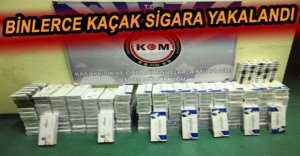 KARGO KAMYONUNA KAÇAK SİGARA BASKINI