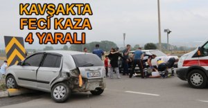 KAVŞAKTA KAFA KAFAYA ÇARPIŞTILAR