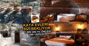 KAYA EVLERİNİ MİSAFİRLERİNİ BEKLİYOR