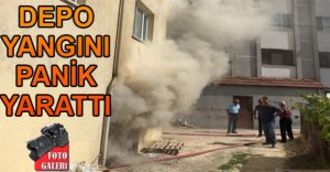 KIRTASİYE DEPOSU ALEV ALEV YANDI