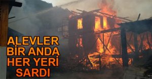 KISA SÜREDE 2 KATLI EVİ YOK ETTİ