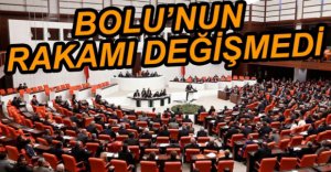 MİLLETVEKİLİ RAKAMI DEĞİŞMEDİ