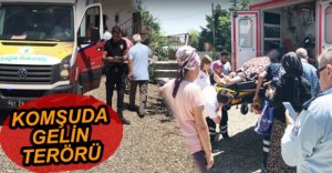 ÖNCE ELTİSİNE SONRA KAYNANASINA SALDIRDI