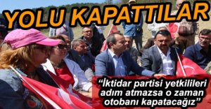 ÖZCAN, MUDURNU YOLUNU KAPATTI