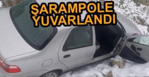 ŞARAMPOLE YUVARLANDI, 1 KİŞİ YARALANDI