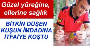 ŞİŞE KAPAĞINDAN ELLERİ İLE SU VERDİ