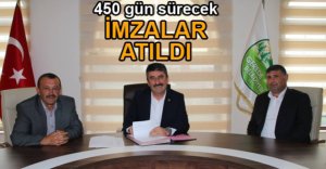 SPOR KOMPLEKSİ İÇİN İMZALAR ATILDI