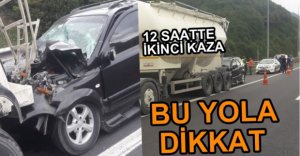 TÜNEL ÇIKIŞINDA PEŞ PEŞE KAZALAR