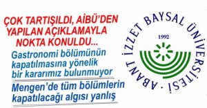 ÜNİVERSİTEDEN MENGEN AÇIKLAMASI