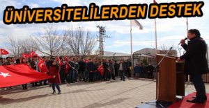 ÜNİVERSİTELİLERDEN DESTEK