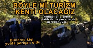 YEDİGÖLLER YOLU ÇİLEYE DÖNDÜ