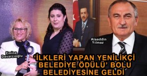 YENİLİKÇİLİK ÖDÜLÜ BOLU BELEDİYESİNE