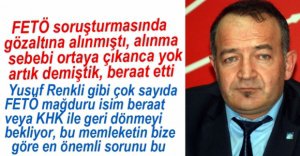 YUSUF RENKLİ BERAAT ETTİ