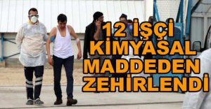 12 İŞÇİ KİMYASAL MADDEDEN ZEHİRLENDİ