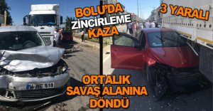 3 ARAÇ BİRBİRİNE GİRDİ