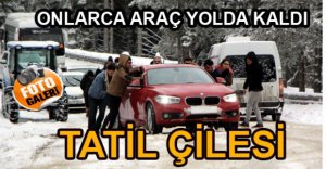 ABANT YOLUNDA KAR ÇİLESİ