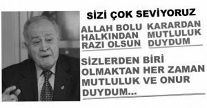 AHMET BAYSAL BOLU HALKINA TEŞEKKÜR ETTİ