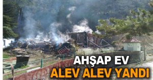 AHŞAP EV ALEV ALEV YANDI