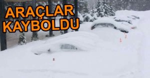 ARAÇLAR KARIN ALTINDA KALDI