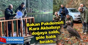 BAKAN PAKDEMİRLİ AKBABAYI DOĞAYA SALDI