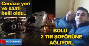BOLU 2 TIR ŞOFÖRÜNE AĞLIYOR