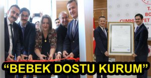 BOLU ADLİYESİ'NE "BEBEK DOSTU KURUM" BELGESİ