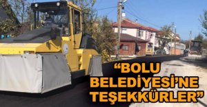 “BOLU BELEDİYESİNE TEŞEKKÜRLER”