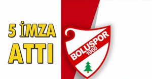 BOLUSPOR'DAN BEŞ İMZA