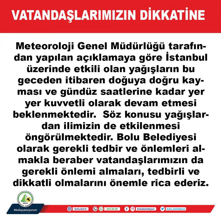 BELEDİYEDEN ÖNEMLİ UYARI!