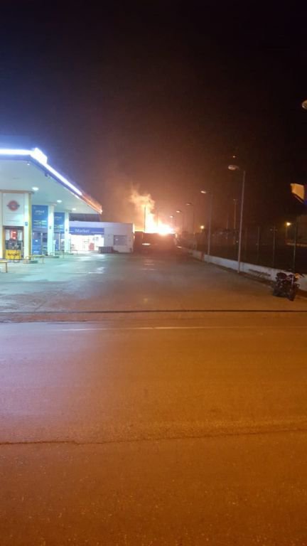 DOĞALGAZ DOLUM TESİSİNDE KORKUTAN YANGIN