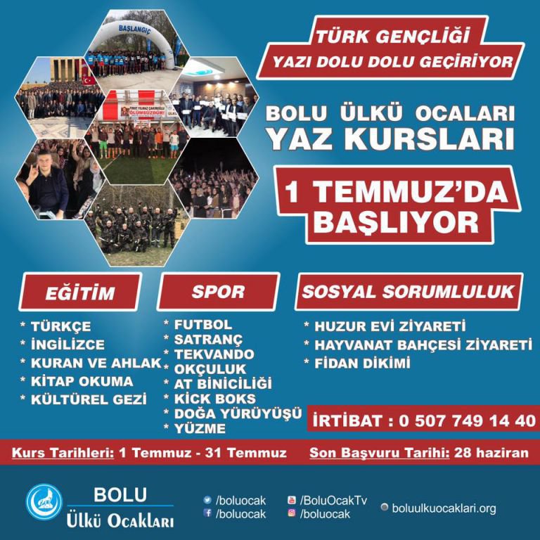 ÜLKÜ OCAKLARINDAN ÜCRETSİZ YAZ OKULU