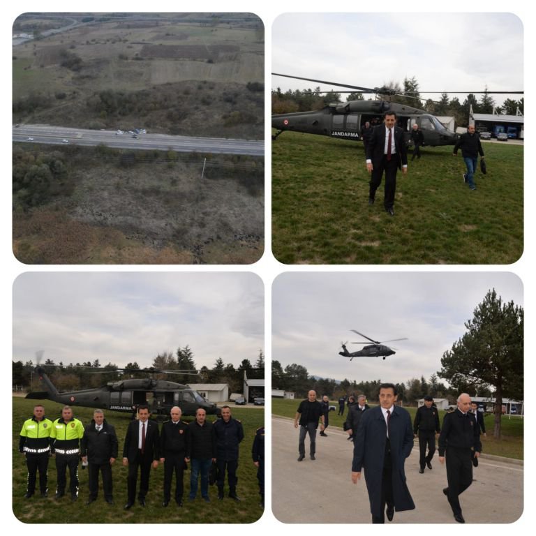 VALİ ÜMİT’TEN HELİKOPTERLİ DENETİM