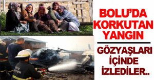 YANGINI GÖZYAŞLARI İÇİNDE İZLEDİLER