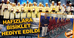HAFIZLARA BİSİKLET HEDİYE EDİLDİ