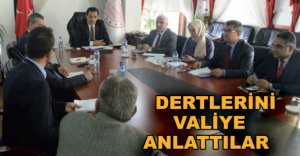 DERTLERİNİ VALİYE ANLATTILAR