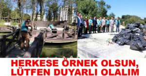HÜKÜMLÜLER ÇEVRE TEMİZLİĞİ YAPTI