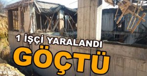 İNŞAATTA GÖÇÜK, 1 İŞÇİ YARALANDI