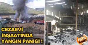 İŞÇİLERİN KALDIĞI KONTEYNER YANDI !