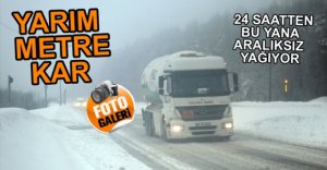 KAR KALINLIĞI YARIM METREYİ GEÇTİ