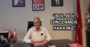 "MUTLU VE HUZURLU TATİLLER DİLİYORUM"