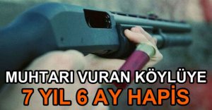 KÖY MUHTARINI VURAN KİŞİYE HAPİS CEZASI