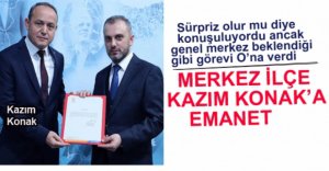 MERKEZ İLÇE BAŞKANI BELLİ OLDU