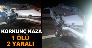 ÖNÜNDEKİ TIRA ÇARPTI 1 ÖLÜ 2 YARALI