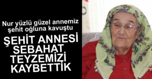 ŞEHİT ANNESİ HAYATINI KAYBETTİ