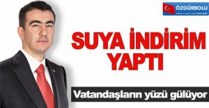 BAŞKAN SUYA İNDİRİM YAPTI