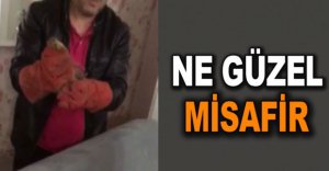 TATLI MİSAFİRİ İTFAİYE YAKALADI