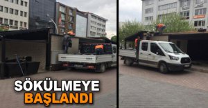 O YAPI SÖKÜLMEYE BAŞLANDI