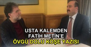 USTA YAZAR AHMET HAKAN'DAN FATİH METİN'E JEST